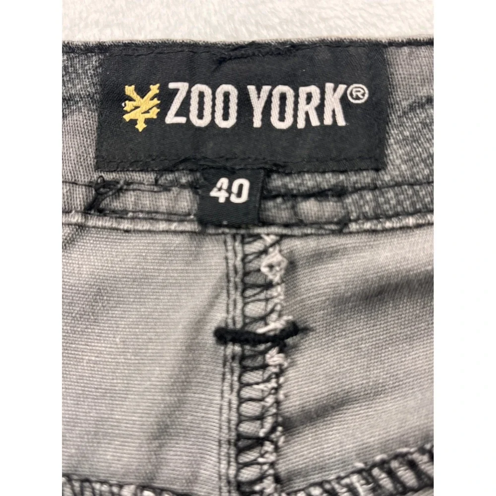 Zoo York Cargo Shorts Mens 40 Grey Camo Stretch Skate Pockets Type ZY-1